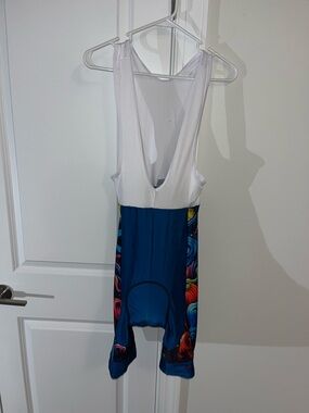 Bike Singlet Padded Bike Cycling Racing Mens M Chinese Rainbow Waves Fish